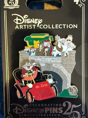 Disney Mr. Toad Red and Green Enamel Pin - Artist Collection